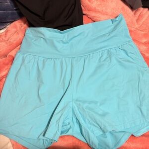 HALARA Light Blue High-Waist Active Shorts